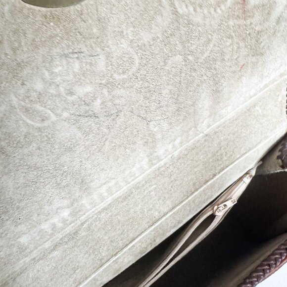 Vintage Leather Hand Tooled Floral Leaf Print Custom Made Structure Shoulder Bag - Picture 11 of 11